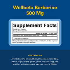 WellBetX Berberine capsules close-up serving