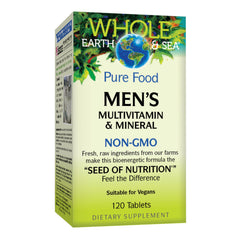 Product front view: Natural Factors Whole Earth & Sea Men's Multivitamin & Mineral bottle