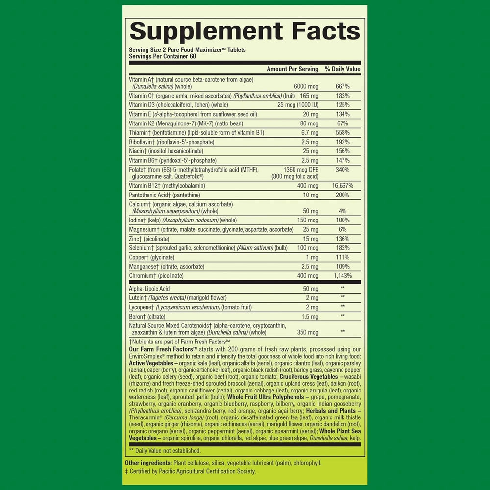 Label features ingredients like algae, amla, and natto