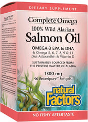 NATURAL FACTORS Wild Alaskan Salmon Oil bottle - 90 softgels