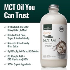 Vanilla MCT Oil added to a smoothie