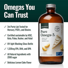 Natural Force Omega-3 lemon spoon highlighting convenient daily use