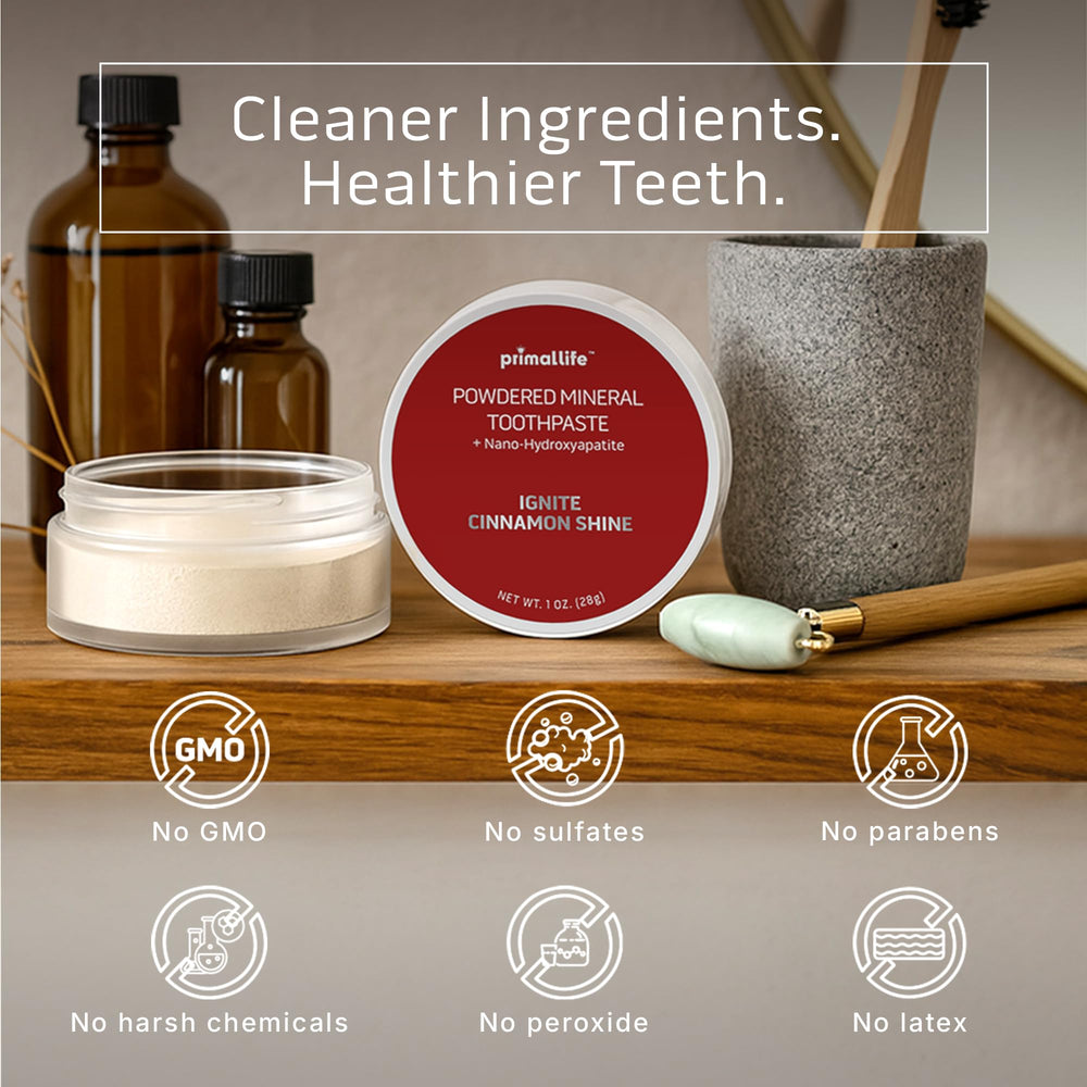 Close-up of natural kaolin and bentonite clays used in the formula