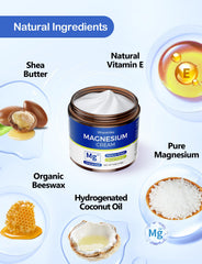 Nightstand setup with magnesium lotion and candle