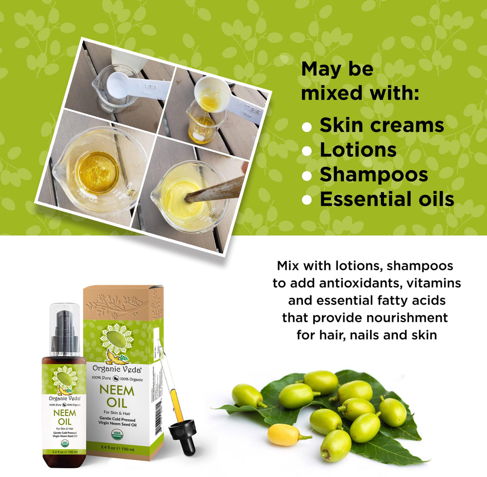 Natural neem oil ingredients and purity