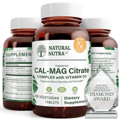 Natural Nutra Cal-Mag Citrate with Vitamin D3 bottle front view