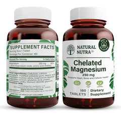 Tablets of Natural Nutra Chelated Magnesium Oxide 250 mg