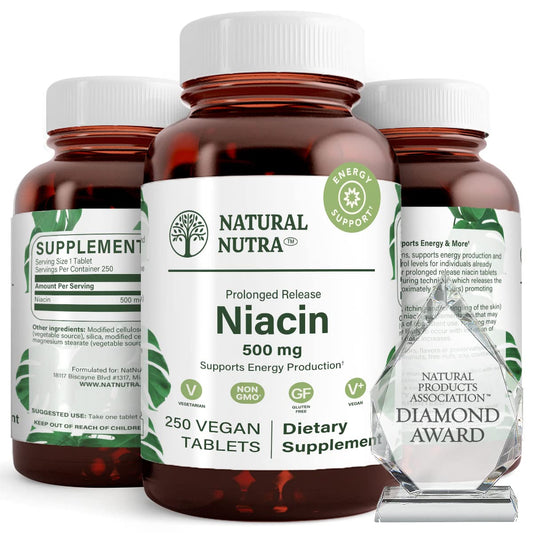 Natural Nutra Niacin 500mg Time-Release bottle