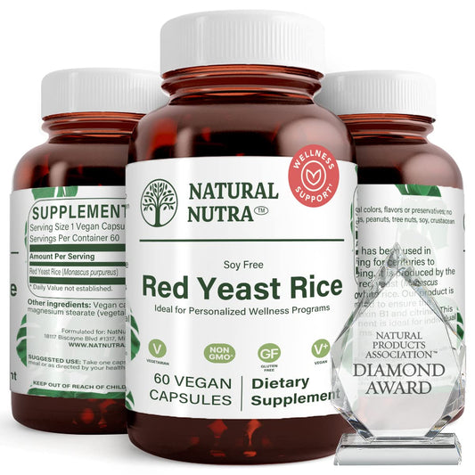 Front view of Natural Nutra Red Yeast Rice Extract 2-pack