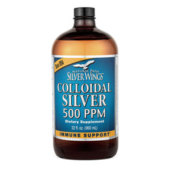 32 oz bottle of Natural Path Silver Wings colloidal silver 500ppm