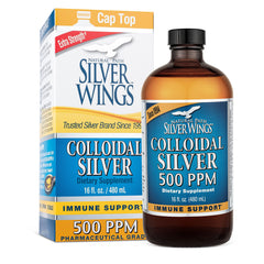 Natural Path Silver Wings 500ppm bottle in amber glass for daily wellness