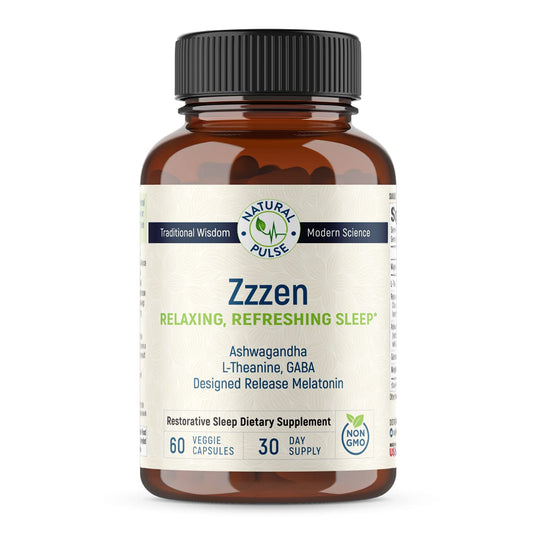Natural Pulse Zzzen Sleep Aid bottle with capsules