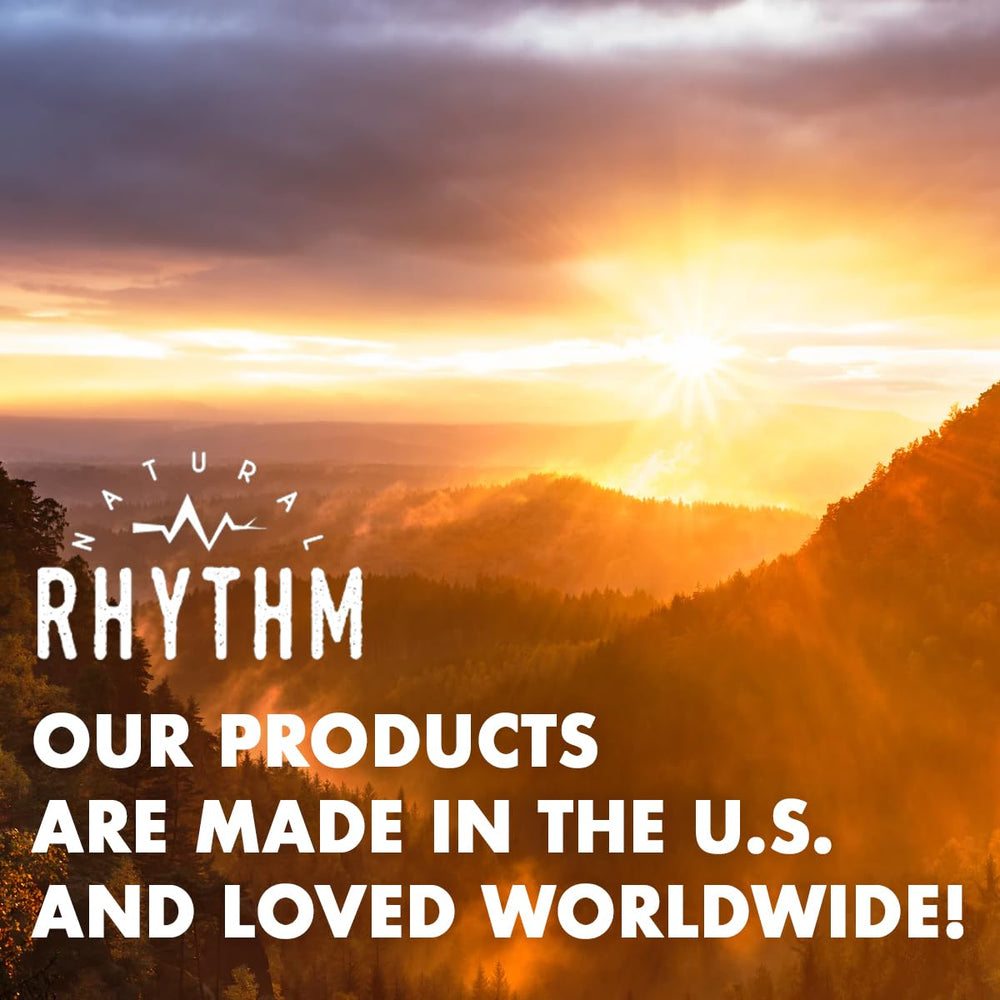 Natural Rhythm Magnesium bottle resting on a clean desk