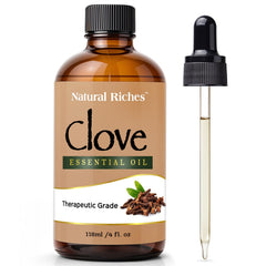4 oz bottle of Natural Riches Clove Essential Oil