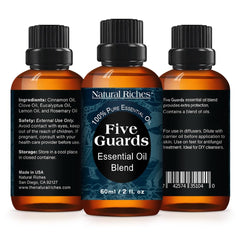 Five Guards blend packaging and 2oz bottle