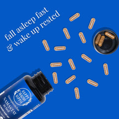 Herbal ingredients including valerian root, chamomile, and L-Theanine