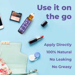 Travel-friendly Sleep Roll-On compact bottle photographed with soft lighting