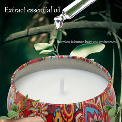 Natural soy wax candle illustration