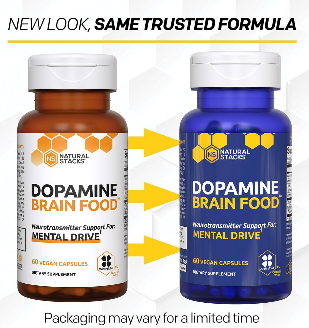 Natural Stacks Dopamine Brain Food capsules promote steady motivation during demanding work.