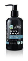 Natural Toothgel Peppermint & Baking Soda in an 8 oz BPA-free bottle by Herbal Choice Mari