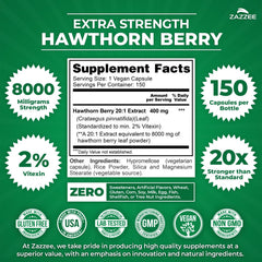 Natural vegan non-GMO Hawthorn Berry capsules