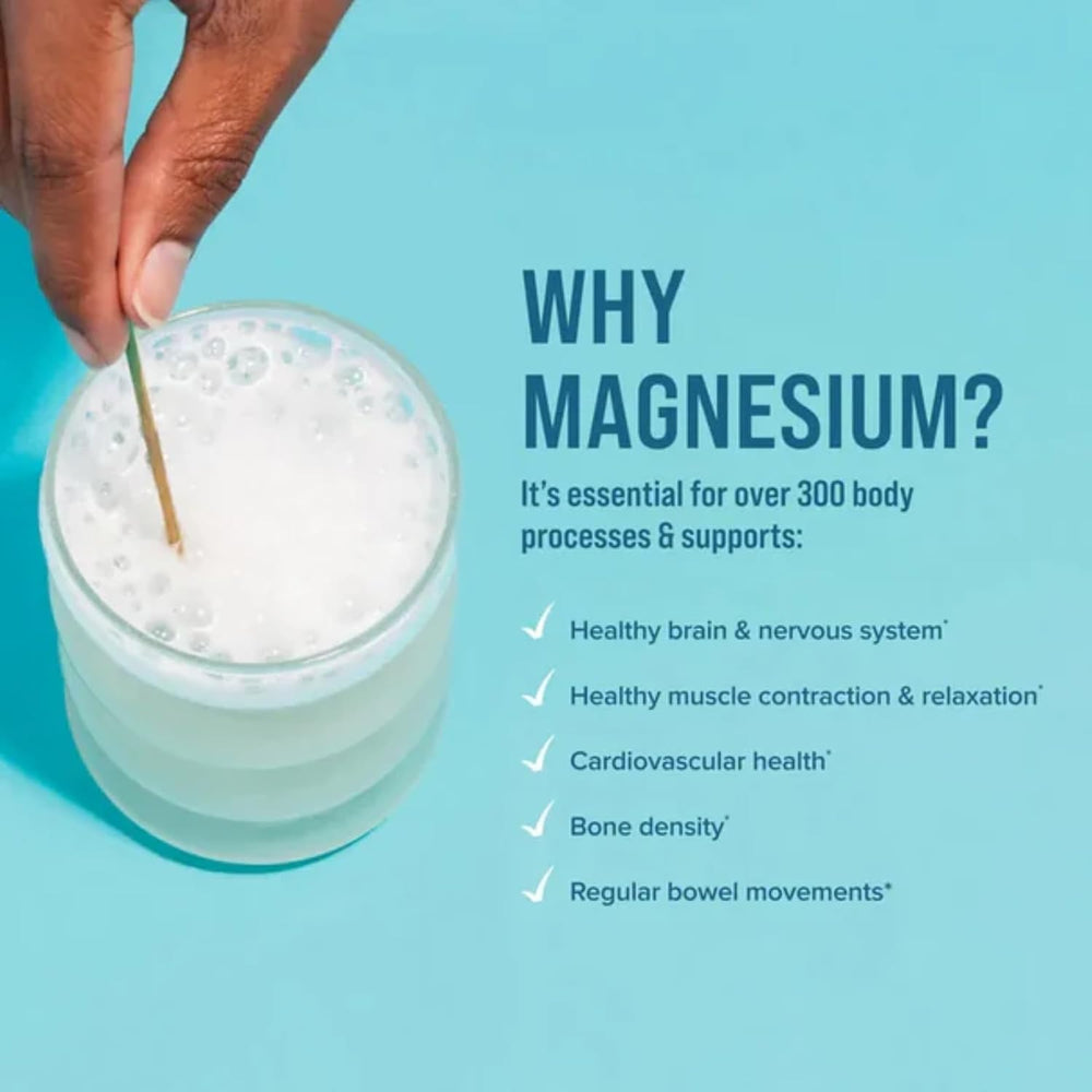 Lifestyle image of a healthy, active person enjoying a beverage containing Calm powder