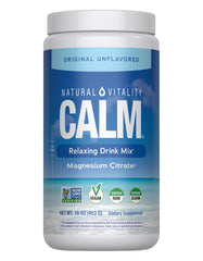 Natural Vitality CALM Magnesium Drink Mix 16 oz bottle label