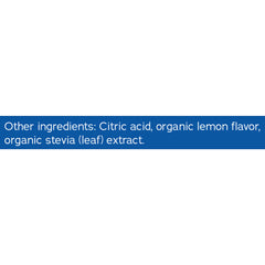 Fizzing lemon-flavored CALM drink in a glass
