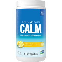 Non-GMO Project Verified vegan gluten-free CALM bottle label