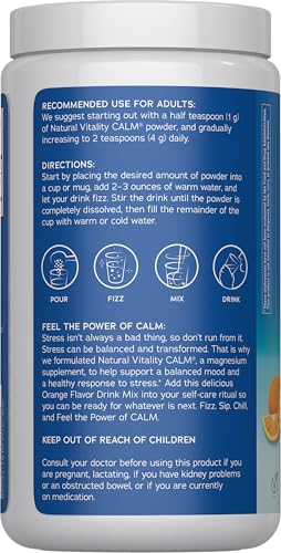 Non-GMO, vegan, gluten-free label on Natural Vitality CALM product