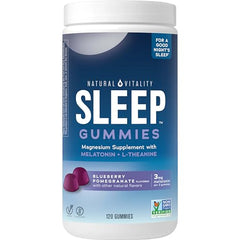SLEEP Gummies packaging on wooden surface