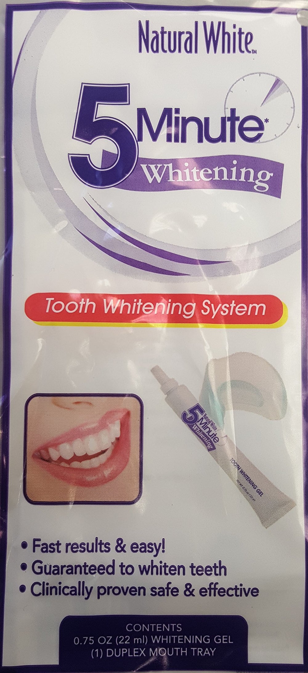 Natural White Lornamead 5 Minute Tooth Whitening System with duplex mouth tray and whitening gel