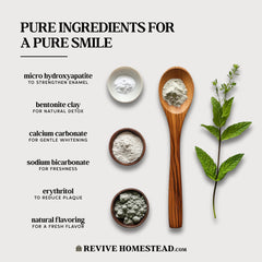 Natural whitening effect of hydroxyapatite tooth powder