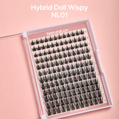 Naturallux Hybrid Doll Wispy natural glam visual on eyes.