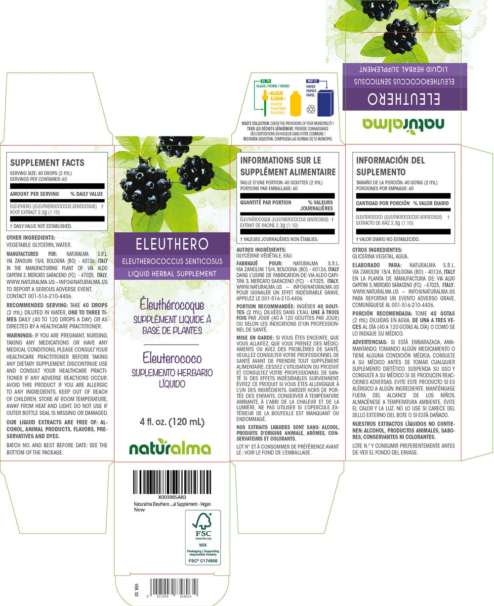 Close-up of Eleuthero root extract 1:10