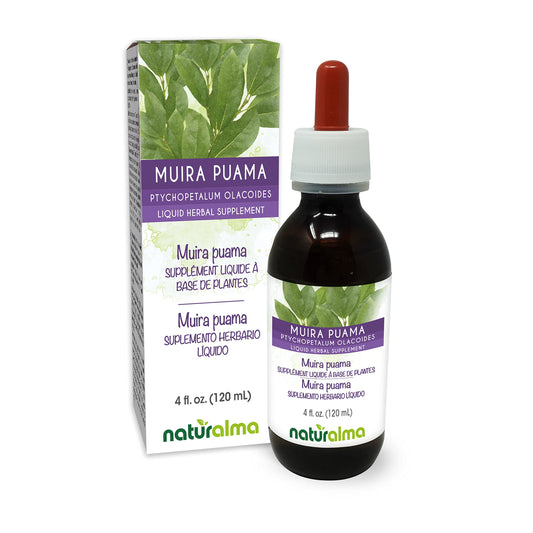 Bottle of Naturalma Muira Puama bark tincture 4 oz