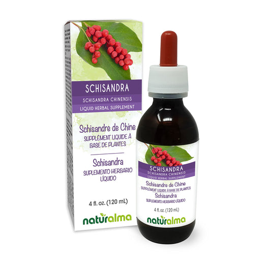 Naturalma Schisandra fruit tincture bottle 4 oz on white background