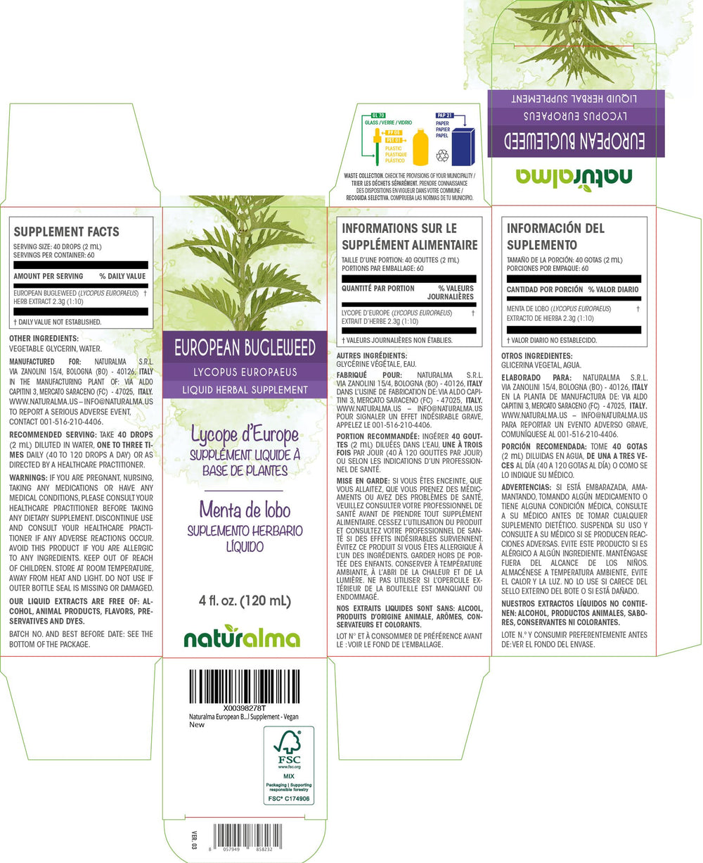Dropper releasing alcohol-free Lycopus europaeus tincture