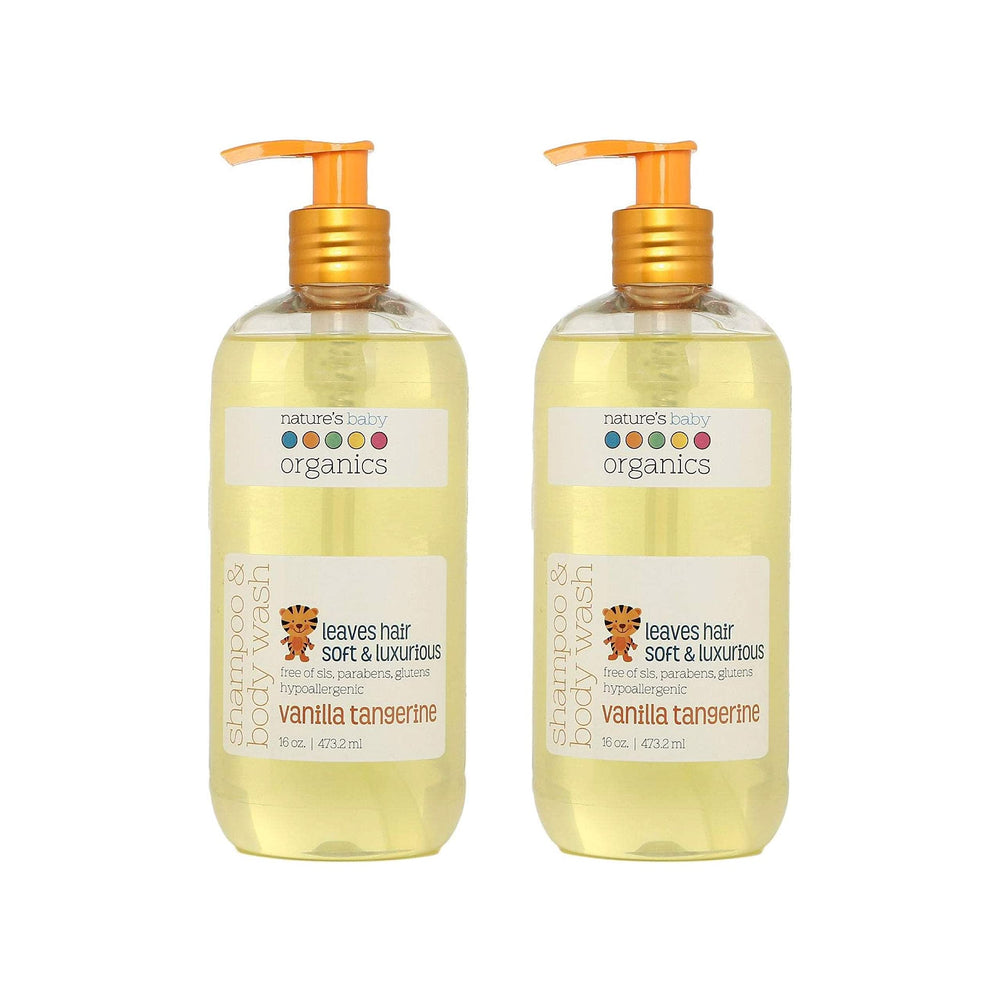 Nature's Baby Vanilla Tangerine 3-in-1 Shampoo, Body & Face Wash bottle - 16 oz, 2-pack (image 1)