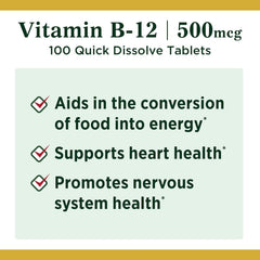 Back of bottle label showing 100-count per bottle