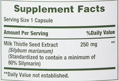 Close-up of Nature's Bounty Milk Thistle capsules