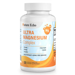 Nature Echo 6-in-1 Magnesium 420mg bottle with 120 capsules