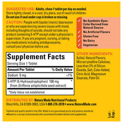30-count supply of Nature Made 5HTP chewable tablets