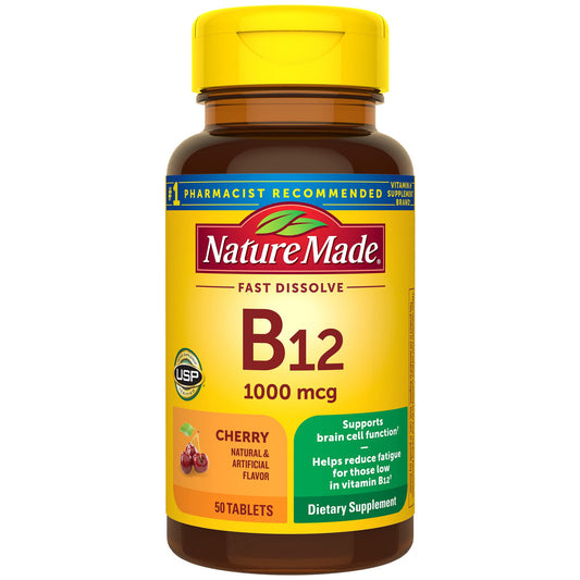 Nature Made Vitamin B12 1000 mcg sublingual tablets bottle