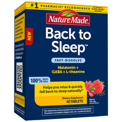 Nature Made Back to Sleep Melatonin 1mg fast-dissolve tablets bottle