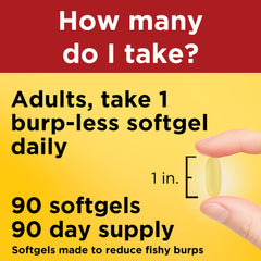 One daily softgel serving for heart, brain and eye support