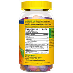80-count Nature Made Calcium Gummies back label