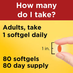 Softgels close-up showing CoQ10 capsules