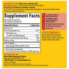 Ingredients list for Nature Made Omega-3 Gummies