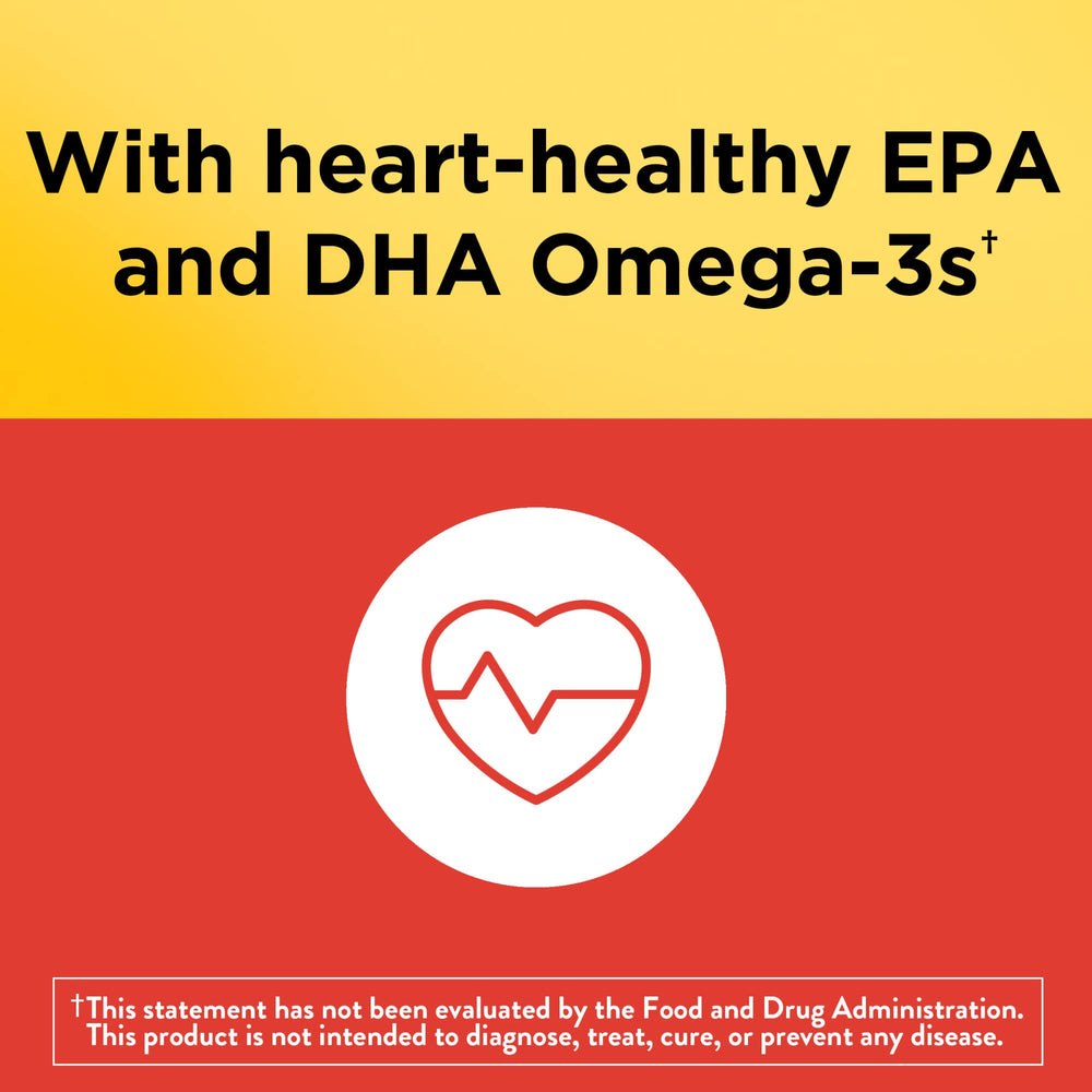 Nutrition facts panel for Nature Made Kids First Multivitamin with Omega-3
